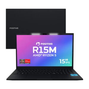 Leia mais sobre o artigo Notebook Positivo Vision R15m Ryzen 5 16GB 512GB Vale a Pena? Review Completo 2026